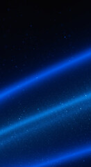 Obraz premium Blue light leaks and gradient over an abstract grainy background. Grainy colorful warm blue light leaks on a black background with a dust texture. Blue wavy abstract background for presentation 