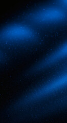 Obraz premium Blue light leaks and gradient over an abstract grainy background. Grainy colorful warm blue light leaks on a black background with a dust texture. Blue wavy abstract background for presentation 