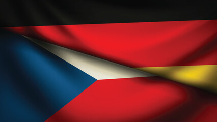 czech and germany flag fusion design