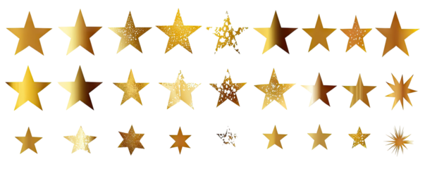 Golden starburst icons