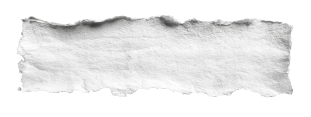 Ripped white paper strip