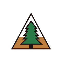 Fototapeta premium Pine Tree Graphic Design.