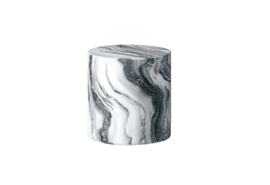 Cylindrical marble pedestal