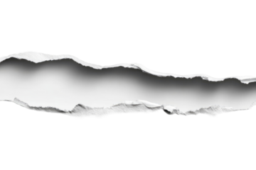 Ripped paper strip against black background