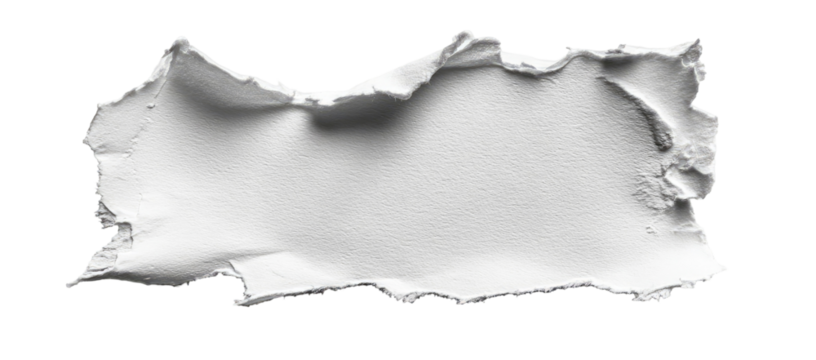 Ripped white banner