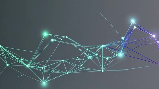 neon network mesh with glowing nodes