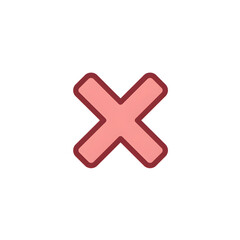 Obraz premium A stylized, coral-colored 