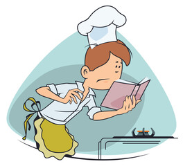 Man is preparing food.