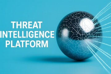 Chrome Sphere Node with Digital Connections for Network Infrastructure and Data Communication