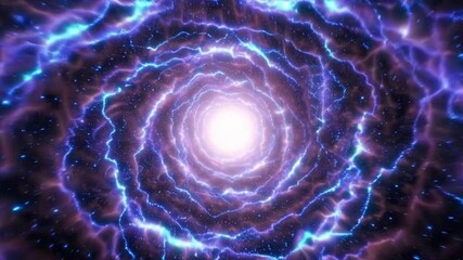 cosmic blue purple vortex tunnel bright center - Powered by Adobe