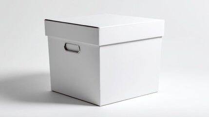 Blank white storage box mockup
