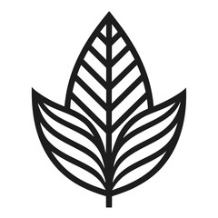 black and white leaf