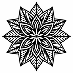black and white abstract flower