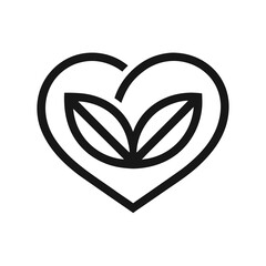 heart with leaves