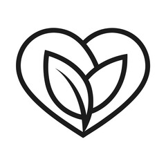 heart with leaves