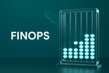 Modern FinOps Abacus with Digital Elements for Cloud Financial Management and Optimization