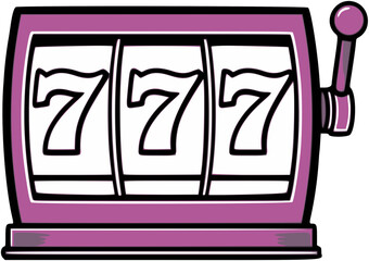 vector illustration of a casino slots machina 