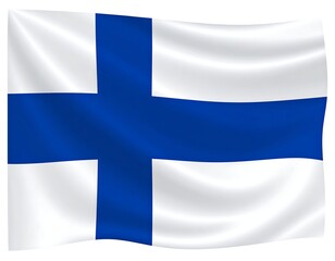 Naklejka premium Flag of Finland, digitally rendered