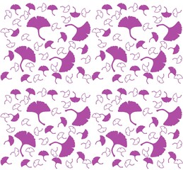 seamless pattern with pink leaves