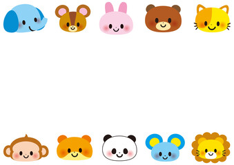 動物, 動物園, フレーム, 子供, アイコン, 顔, 犬, ライオン, ぞう, ウサギ, クマ, リス, 猫, サル, ねずみ, パンダ, 猿, ペット, ネコ, セット, アニマル, ネズミ, メッセージ, 飾り枠, 掲示板, お知らせ, 伝言板, 枠, メモ, 伝言, 幼稚園, 保育園, 園児, 保育所, 保育, かわいい, 笑顔, 哺乳類, 可愛い, 素材, キャラクター, 飼育, サファ