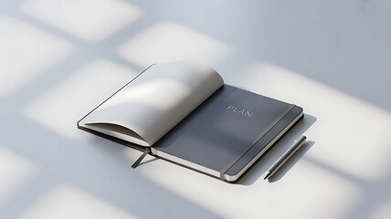 Plan your day with this elegant notebook and pen, perfect for creative brainstorming and task management