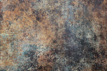Verwitterte Metallfläche in Braun- und Grautönen