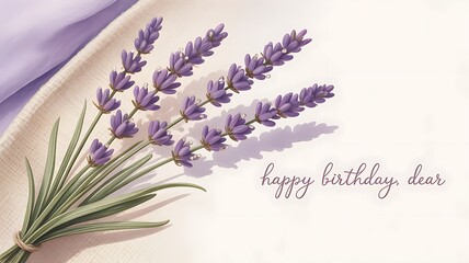 Send heartfelt birthday wishes with this charming lavender bouquet for a special someone's milestone