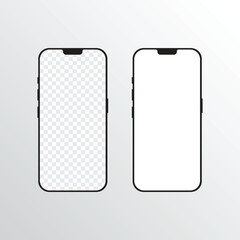 Mockup Screen Smartphone Set Vector Design.
