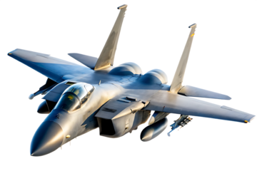 F-15 Eagle fighter jet  isolated on a transparent background.PNG