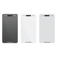 Smartphone Mockup Set Vector Design.