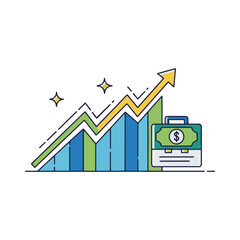 investment and stock vector illustration design