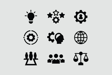 Core Values Icon Set vector 