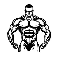 Fototapeta premium Muscles icon illustration isolated on a transparent or white background, ideal for fitness, bodybuilding, anatomy, gym training, wellness, and health concepts.
