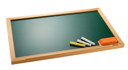 Isolated Chalkboard with Chalk