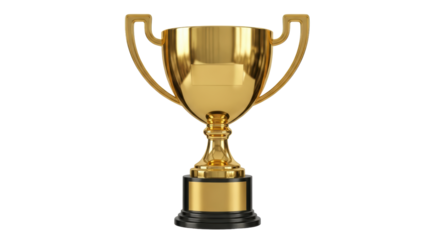 Isolated Golden Trophy Cup