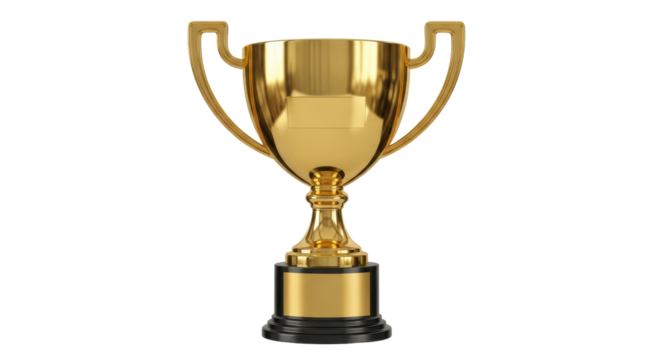 Isolated Golden Trophy Cup