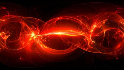 Obraz premium Fiery Abstract Energy Flow with Bright Red and Orange Swirls.
