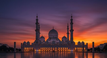 Obraz premium Mosque at Sunset
