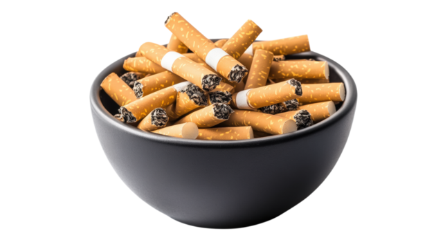Bowl Full of Cigarette Butts, Ashtray Concept