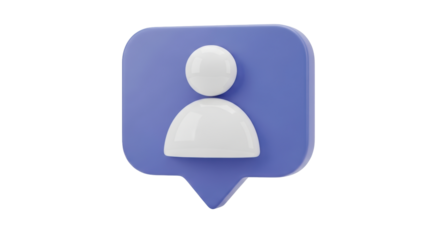 Isolated Social Media Follower Icon