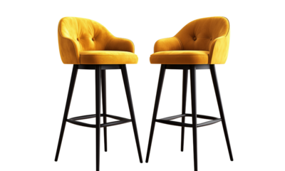 Stylish yellow bar stools for modern kitchens and dining spaces high-quality furniture contemporary design elegant ambiance