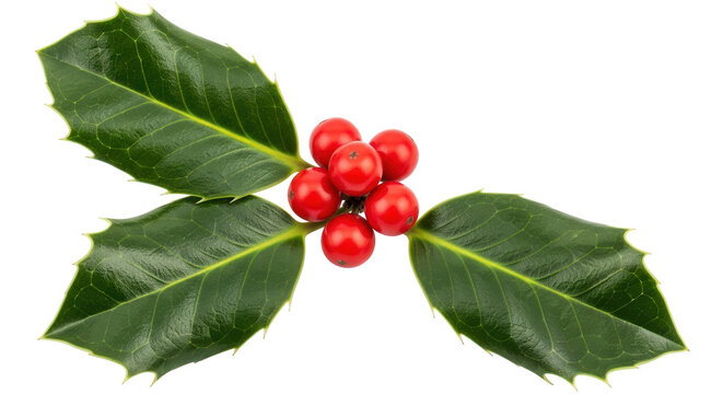 Isolated Holly with Berries