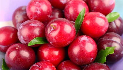 Fresh plums, close-up