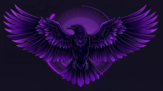 Purple raven graphic design
