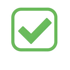 Green Check Mark Box PNG – Icon for Apps, Websites, UI, Logos & Designs – Isolated on Transparent Background PNG