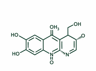 Skeletal chemical structure of a complex organic molecule for scientific and biotechnology applications