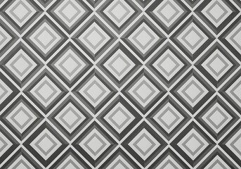Gray and White Geometric Diamond Pattern: Interlocking diamonds create an abstract design.