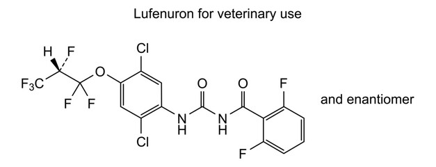 Obraz premium Chemical structure of lufenuron for veterinary use, drug substance