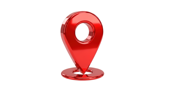 Isolated Red Map Location Pin
