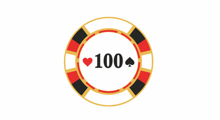 Exciting Casino Game, Poker Chip, Las Vegas, Graphic Design, Vibrant Environment, Close-up Viewpoint, Gaming Concept